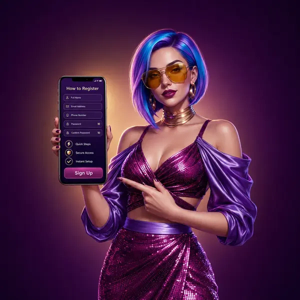 Player signing up at BroWinner with smartphone displaying simple registration form