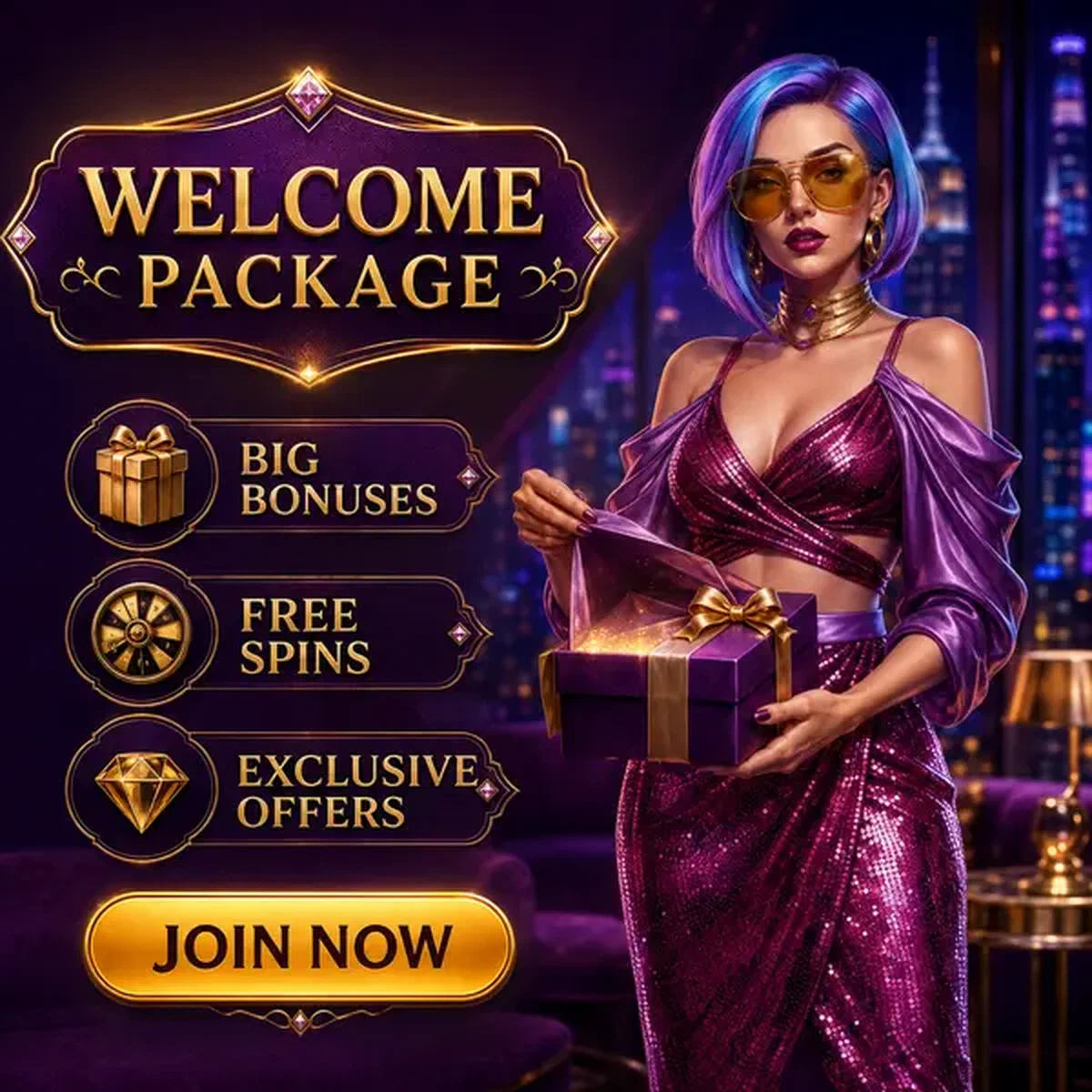 VIP hostess presenting welcome package with affiliate rewards at elegant lounge